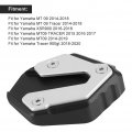 Qiilu Motorcycle Kickstand Pad Foot Side Stand Extension Support Plate Fit For Yamaha Mt 09 Tracer Xsr900