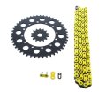 Kawasaki Kx250f Yellow Chain And Sprocket Kit 14 47 114l For 2004 2005 Models Steel Front Rear Sprockets With Non O Ring
