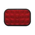 Red 15 Led Rectangle Stop Turn Brake Tail Lights Grommets Wire Pigtails 