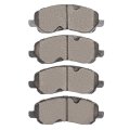Front Brake Pads For Dodge Caliber 2007 2012 4000 Hybridynamic Series Mechanical Wear Sensor 5 70 In Width 0 62 Thickness 2 17 