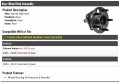 Rear Wheel Hub And Bearing Assembly Compatible With 2006-2013 Chevy Impala