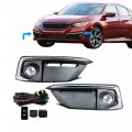 Labwork Fog Lights Kit Replacement For 2019 2020 Honda Civic Coupe Sedan Clear Lens Assembly Passenger And Driver Side Lamps