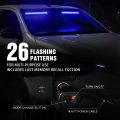 Xridonsen 2 In 1 Blue Emergency Strobe Traffic Advisor Light Bar 144 Led Warning Safety Interior Windshield Dash Lights Deck