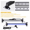 Xridonsen 2 In 1 Blue Emergency Strobe Traffic Advisor Light Bar 144 Led Warning Safety Interior Windshield Dash Lights Deck