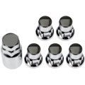 Wheel Lock Set For Chevy Spark 2018 Metric 2 1 50 Steel Grade 5 Chrome Finish Bulge Head 60 Degrees Conical Seat Spline Drive 4