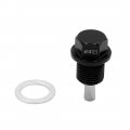 Uxcell M14 X 1 25mm Thread Black Magnetic Auto Car Oil Pan Drain Bolt Kit W Washer