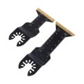 16 Piece Titanium Oscillating Multitool Blade Set 1 75 In Extra Long Universal Saw Blades For Wood Metal And Plastic Cutting