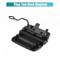 Uxcell Rear Bumper Tow Hook Cover For Mercedes Benz C-class W205 C300 2019-2021 Eye Cap No A2058853303 Black