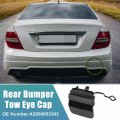 Uxcell Rear Bumper Tow Hook Cover For Mercedes Benz C-class W205 C300 2019-2021 Eye Cap No A2058853303 Black