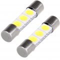 28mm-31mm 5050 3smd Led Fuse Vanity Mirror Light Bulb Festoon 6614 6641 Ts-14v1c Replacement Fit For Car Interior Sun Visor 