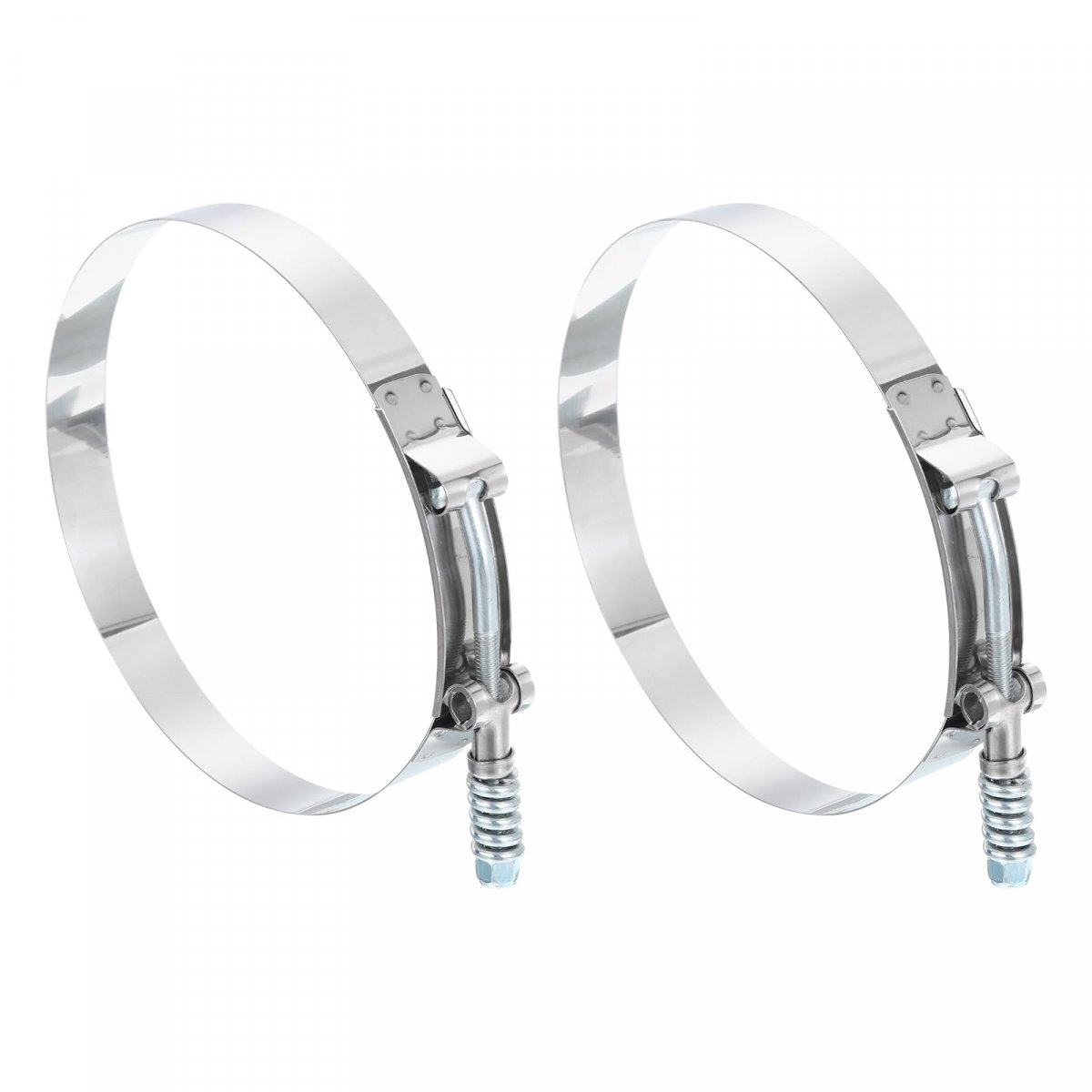 T-bolt Hose Clamps 2pcs Working Range 145-153mm 201 Stainless Steel Bolt Intake Intercooler Fo Clamp Tube