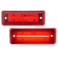 Rear Bumper Side Marker Lights For 1978-1987 Chevrolet Chevy El Camino Malibu And Gmc Caballero Led Red Lens Lamps Replacement 