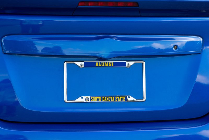 South Dakota State University Metal License Plate Frame For Front Or Back Of Car Officially Licensed Alumni