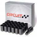 Circuit Performance Tuner Key Acorn Lug Nuts Black 12x1 25 Forged Steel 24pc Tool