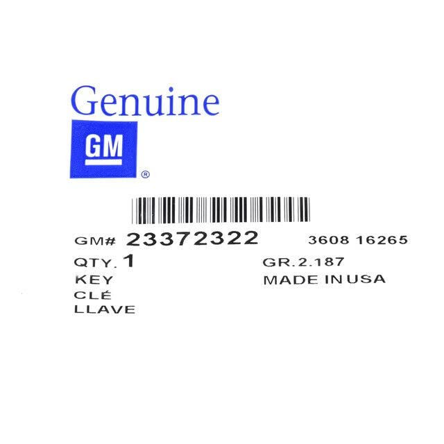 Oem New Ignition Key Blank W Gm Logo 04-14 Chevrolet Express Silverado 23372322