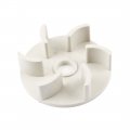 Beige Hard Plastic 6 Fan Vanes Water Fuel Pump Rotor Impeller 