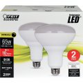 Feit Electric Led Br40 Bulbs Dimmable 65w Equivalent 10 Year Life 850 Lumens E26 Base700k Soft White Flood Lights Recessed Can