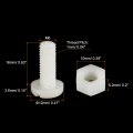 Uxcell 20 Pairs Nylon Screw Nut Assortment M6x16mm Slotted Pan Head Screws M6 Hex Nuts For Machinery Electronics White