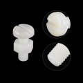 Uxcell 20 Pairs Nylon Screw Nut Assortment M6x16mm Slotted Pan Head Screws M6 Hex Nuts For Machinery Electronics White