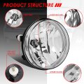 Auto Dynasty Oe Style Clear Bumper Driving Fog Light Lamps W Wiring Harness Compatible With Gmc Sierra 1500 2500hd 3500hd 07-14