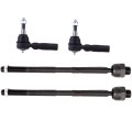 4 Piece Front Inner And Outer Tie Rod End Kit Es3538 Ev407 For Dodge Ram 1500 2002 To 2008 