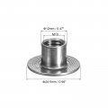 Uxcell M10 T-nuts 12pcs Carbon Steel Tee Nuts Round Base Weld 12mm Height Through Hole Flange Insert Female Thread Plate