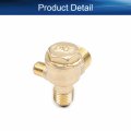 Bettomshin 3pcs 3 Way Brass Air Compressor Check Valve 16x14x10mm Male Threaded Pneumatic Accessory