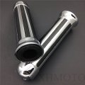 Httmt Mt080-22- Hand Grips 7 8 Handlebar Fit Compatible With H-d Xl 883 Hugger Sportster Cruiser Chromed