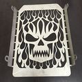 Chrome Skull Flame Radiator Grille Cover Stainless For Kawasaki Vulcan Vn 1500