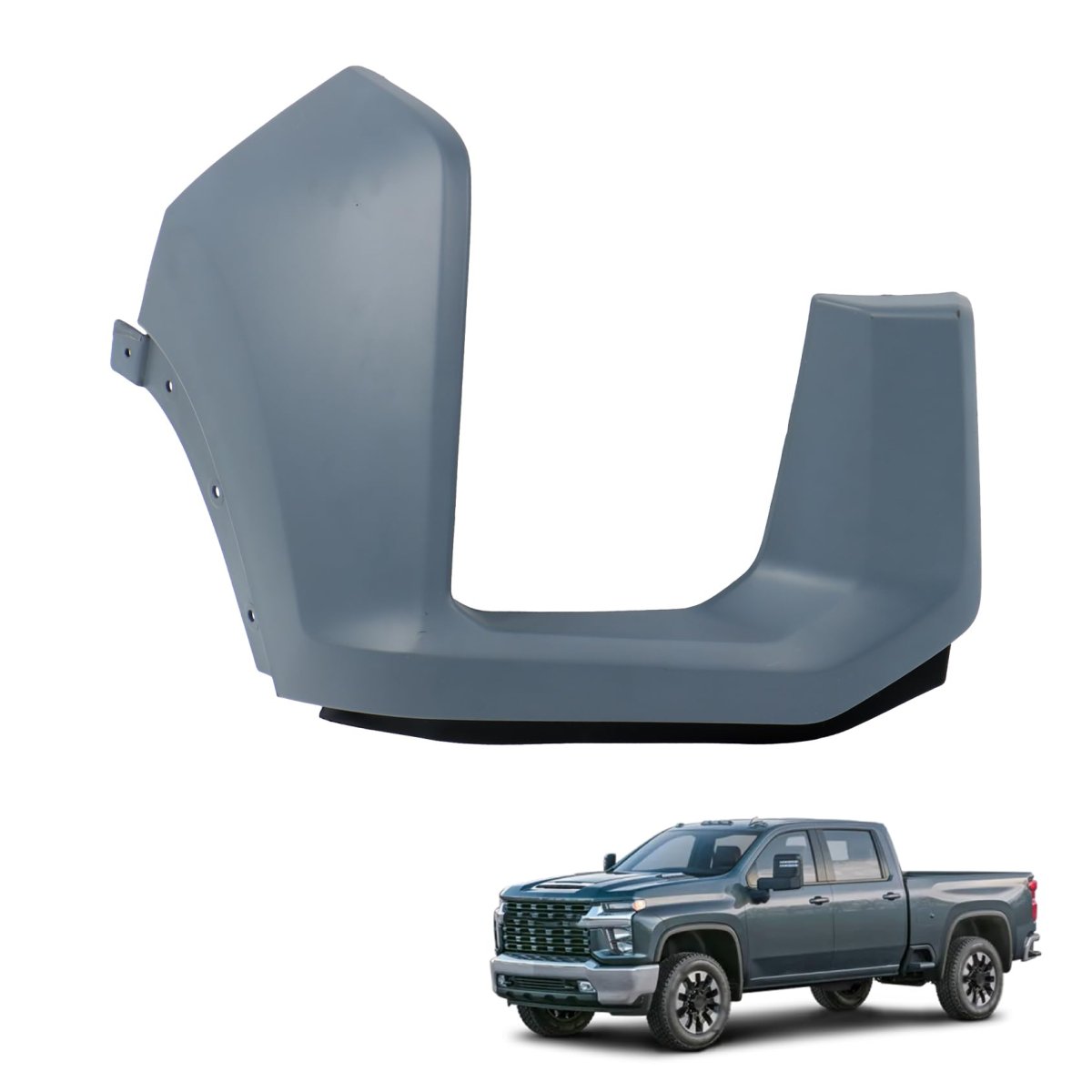 Front Bumper Outer Filler Right Side Primer For Silverado 2500hd And 3500hd 2020 2023 Replacement 84678868 Plastic