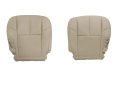 Tan Leather Seat Covers For 2nd Row Driver And Passenger Bottom Fits Chevy Silverado Tahoe Suburban Avalanche Gmc Sierra Yukon 