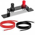 Linkstyle Battery Jump Post Kit Waterproof Charging Remote Jumper Terminals Relocation With 49inch Cable Mounting Bracket For 