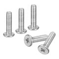 M3x12mm Flat Round Head Phillips Screws 150pcs 304 Stainless Steel Drive Machine Full Thread Bright Finish Furniture Connection 
