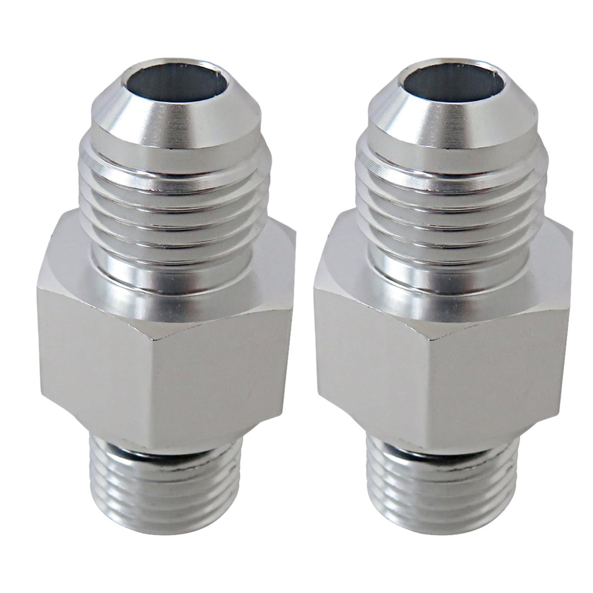 6an Male Flare To 1 4 In Npsm Transmission Cooler Line Fittings Adapters 2 Pack For Th350 Th400 700r4 4l60e 200 4r Tr6060 Aod