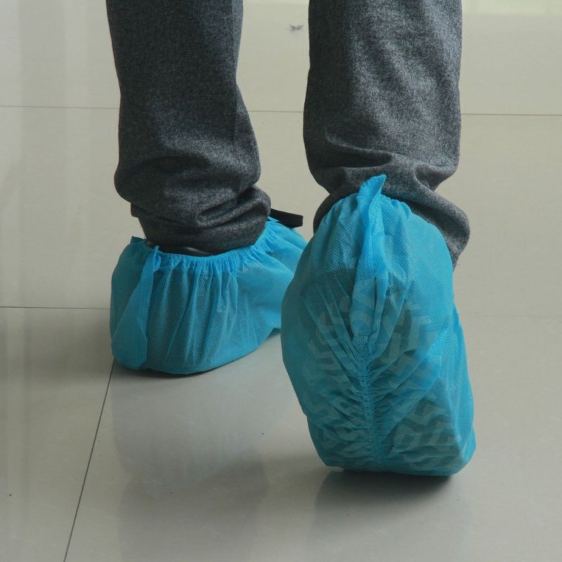 Disposable Shoe Covers Slip Resistant Booties Heavy Duty Waterproof Blue Non Silicone Sole 500 Pcs 250 Pairs For 11 Us Men And