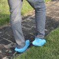 Disposable Shoe Covers Slip Resistant Booties Heavy Duty Waterproof Blue Non Silicone Sole 500 Pcs 250 Pairs For 11 Us Men And