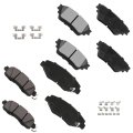 Brake Pad Set 8pcs Front Semi Metal Rear Ceramic For Nissan Altima 2 0l019 2024 And 2 5l 2019 2025 D1650 D220e Pad Set 8pcs 