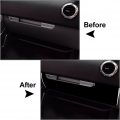 Lirun 1pcs Carbon Fiber Lhd Dashboard Glove Box Co-pilot Storage Panel Cover Frame Trim Piano Black For Audi Tt 8n 01-06 Car