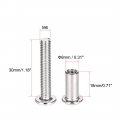 Uxcell Screw Post Fit For 5 16 8mm Hole Dia Male M6x30mm Belt Buckle Binding Bolts Leather Fastener Carbon Steel 10 Sets