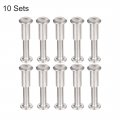 Uxcell Screw Post Fit For 5 16 8mm Hole Dia Male M6x30mm Belt Buckle Binding Bolts Leather Fastener Carbon Steel 10 Sets