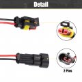 X Autohaux 5 Pair 16awg 2 Pins Way Car Auto Waterproof Electrical Connector Plug Socket Kit With Wire