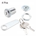Uxcell Cabinet Tumbler Cam Lock 1 Cylinder Length With No 3 Fits On 5 8 Max Thick Panel Keyed Alike Zinc Alloy Secure File