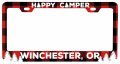 Winchester Oregon Car Metal License Plate Frame Plaid Design 