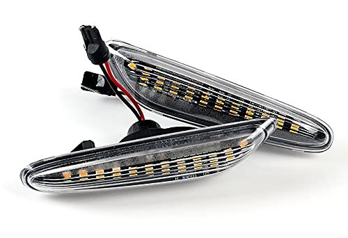Eparts Euro Style Full Led Front Fender Side Marker Light Turn Signal Lamp Assembly Replacement For 2006-2011 Bmw 3-series E60