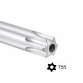 Uxcell T55 Anti Tamper Proof Torx Star Key Bit Wrench L-shape 10-inch Long Arm Cr-v Steel