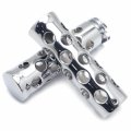 Motorcycle Chrome Hole Hollow Shape 1 Hand Grips For Nomad Drifter Vulcan 1600 2000 P N Trhb103b-25-cd 