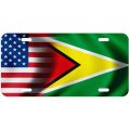 Aluminum License Plate Flag Of Guyana Guyanese Waves Usa 