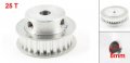 Uxcell Silver Tone Aluminum Alloy Xl 25 Teeth 8mm Pilot Bore Screwed Timing Pulley