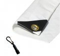 18 X 20 Heavy Duty Waterproof White Tarp With Reinforced Corners Bundled Carabiner Flashlight 