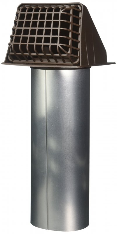 Deflecto Dryer Vent Hood Assembly Brown